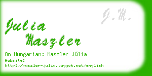 julia maszler business card